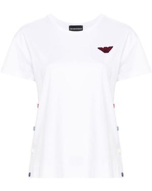 Emporio Armani Logo-Patch T-Shirt - White