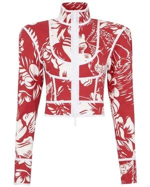 DSquared² Veste Zippée À Fleurs - Red