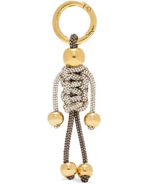 HIBOURAMA Mini Doll Embellished Bag Charm - Metallic