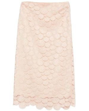 Aspesi Floral-Patterned Skirt - Natural