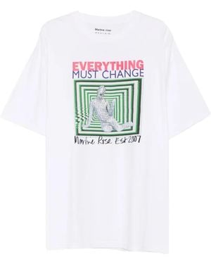 Martine Rose Graphic-Print Oversized T-Shirt - White
