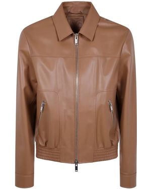 Desa Klassische Lederjacke - Braun