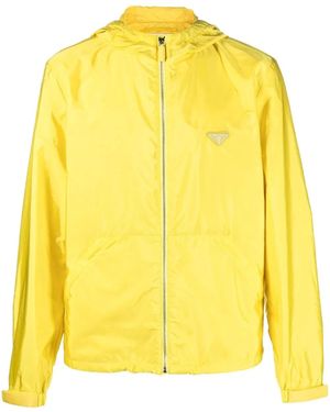 Prada Giacca Re-Nylon Con Cappuccio - Giallo