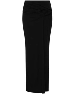 Paris Georgia Basics Falda Larga Con Nudo - Negro