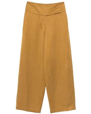 Alysi Wide-Leg Trousers - Natural