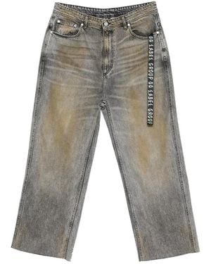 44 Label Group Strap-Detail Jeans - Grey