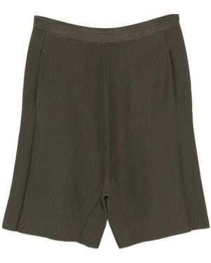 Label Under Construction Drawstring-Fastening Bermuda Shorts - Green