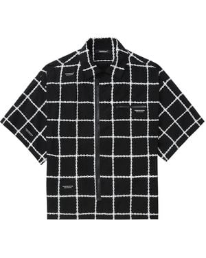 Undercover Graphic-Print Zip-Up Shirt - Black