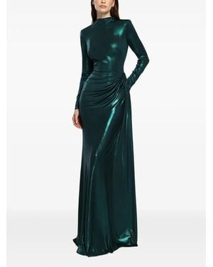Cristallini Robe Longue Nyssia À Design Drapé - Green
