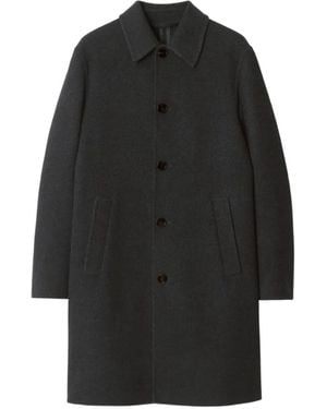 Burberry Mid-Length Wool Car Coat - Black