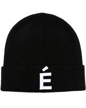 Etudes Studio Logo-Patch Wool Beanie - Black