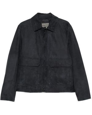 Corneliani Suede Panelled Jacket - Black