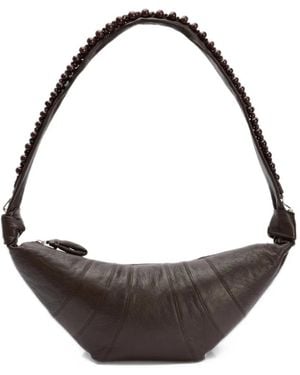 Lemaire Medium Pearls Croissant Shoulder Bag - Grey
