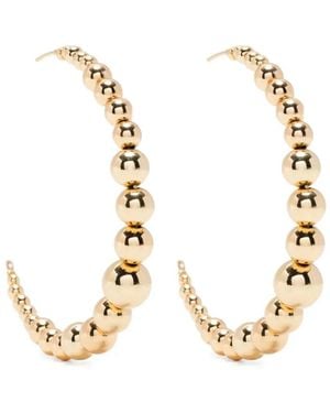 Kenneth Jay Lane Polished Large Hoops - Metallic