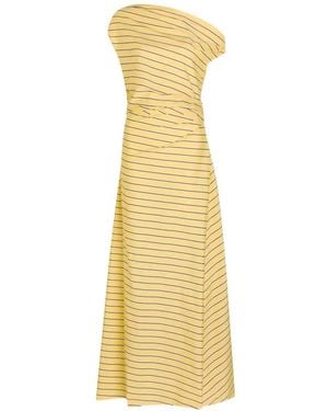 STAUD Phare Striped Maxi Dress - Metallic