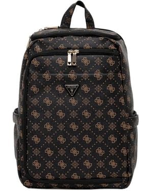 Guess Silia 4G Monogram Logo Backpack - Black