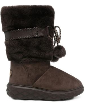 Jimmy Choo Cobi Shearling Knee-High Boots - Black