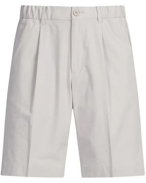 Herno Pleated Elasticated-Waist Shorts - White