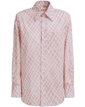 Marni Patterned Long-Sleeve Shirt - Pink