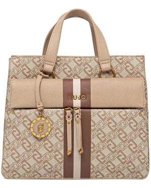 Liu Jo Monogram Tote Bag - Natural