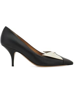 Ferragamo Soft Bow Court Shoes - Black