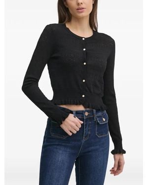 GAUDI Gerüschter Cardigan Mit Muster - Schwarz