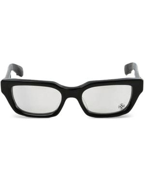Chrome Hearts Rectangle-Frame Glasses - Black
