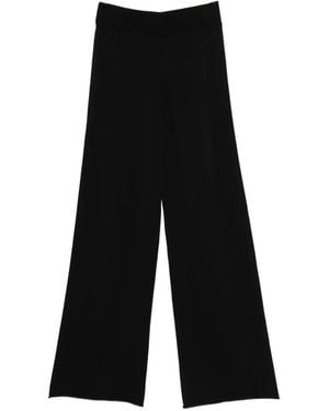 Philo-Sofie Cashmere Ribbed Wide-Leg Pants - Black