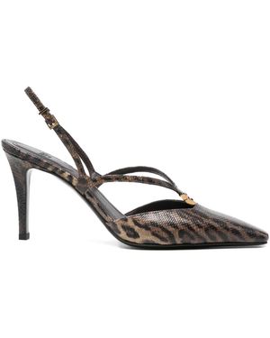 Fendi 80Mm Ffold Court Shoes - Metallic