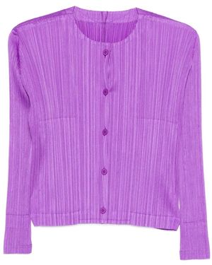 Issey Miyake Cardigan Mit Knöpfen - Lila