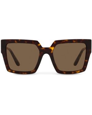 Dolce & Gabbana Tortoiseshell-Effect Square-Frame Sunglasses - Brown