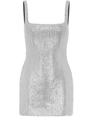 16Arlington Robe Courte Sior À Sequins - White