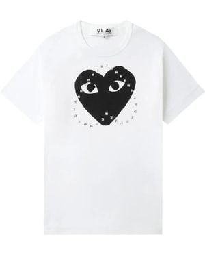 COMME DES GARÇONS PLAY ロゴスタッズ Tシャツ - ホワイト