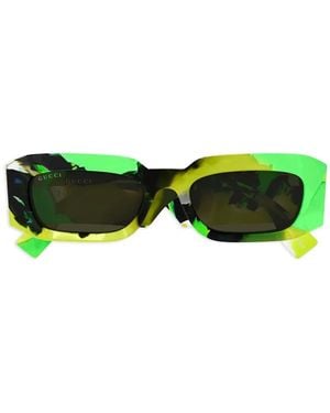 Gucci Logo-Detail Sunglasses - Green