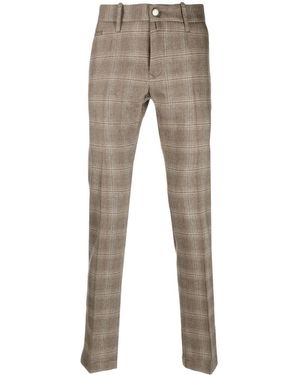 Jacob Cohen Plaid-Check Wool-Blend Tapered Trousers - Grey