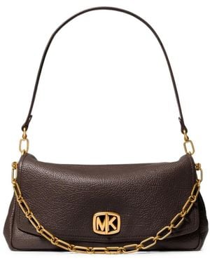 Michael Kors Bryant Large Textured Leather Convertible Shoulder Bag - Brown
