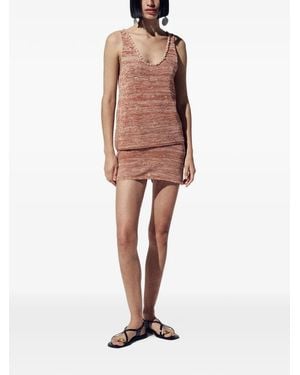 Escvdo Ofrenda Knit Mini Skirt - Orange