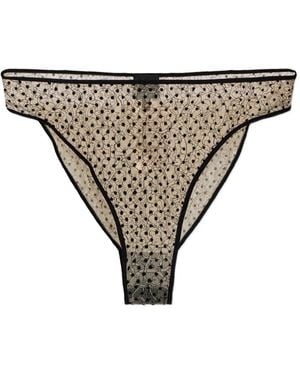 Tom Ford Slip Aus Spitze Mit Polka Dots - Natur