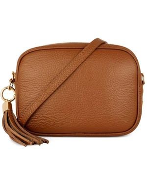 Apatchy London Sac À Bandoulière The En Cuir À Pompon - Brown
