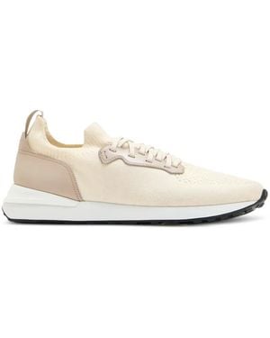 Magnanni Knitted Lace-Up Trainers - White