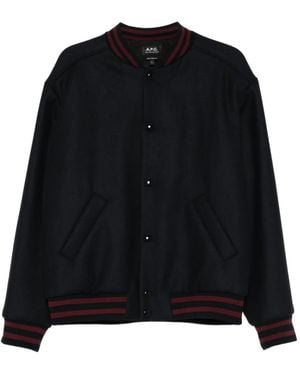 A.P.C. Pocket Striped Jacket - Black