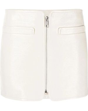 Courreges Swallow Vinyl Mini Skirt - Natural