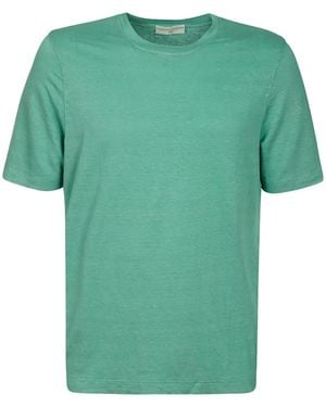 FILIPPO DE LAURENTIIS T-Shirt En Lin À Manches Courtes - Vert