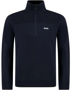 HUGO Half-Zip Sweatshirt - Blue