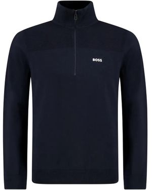 HUGO Half-Zip Sweatshirt - Blue