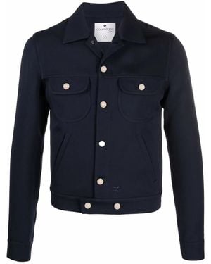 Courreges Twill Trucker Jacket - Blue