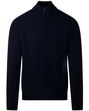 Roberto Collina Pullover Mit Kurzem Reißverschluss - Blau