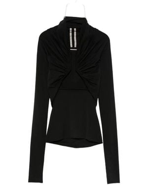 Rick Owens Cut Out-Detail Top - Black