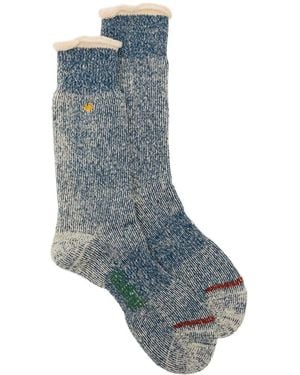 Anonymous Ism Xgohemp Textured Socks - Blue