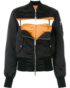 Unravel Project Front Chest Hole Jacket - Black